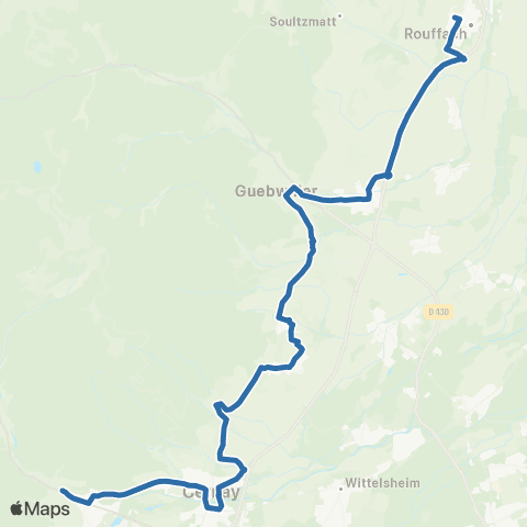 Fluo 68 Thann / Rouffach map
