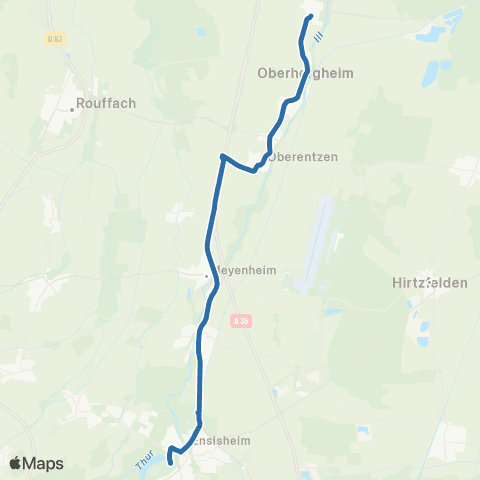 Fluo 68 Niederhergheim / Ensisheim map