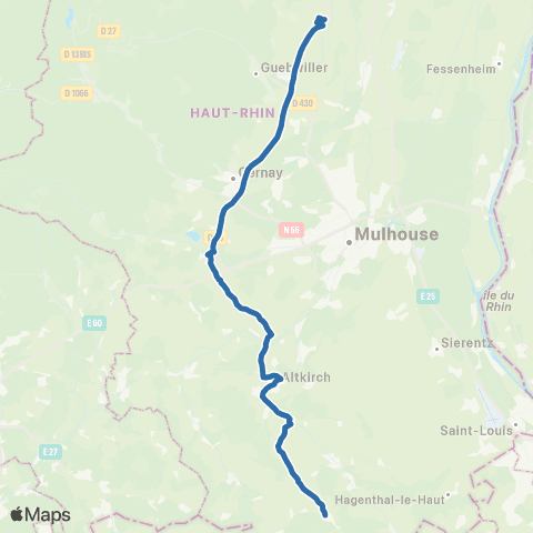 Fluo 68 Vieux-Ferrette / Rouffach map