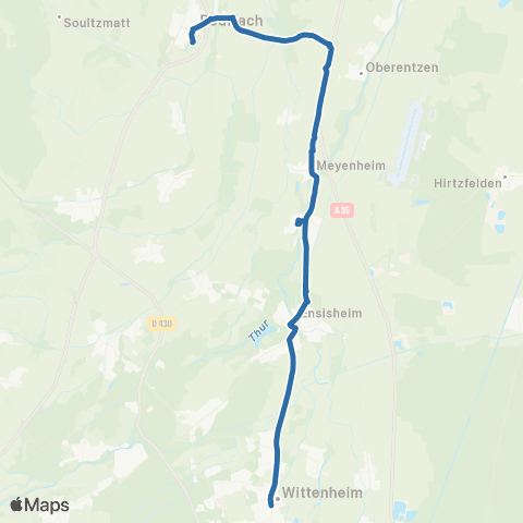 Fluo 68 Wittenheim / Rouffach map