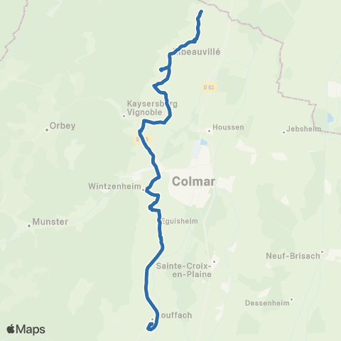 Fluo 68 St-Hippolyte / Rouffach map