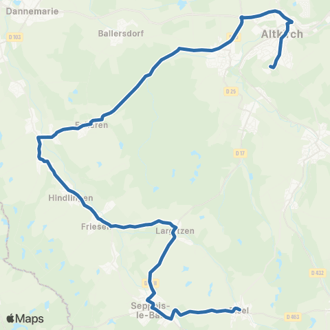 Fluo 68 Altkirch / Bisel map