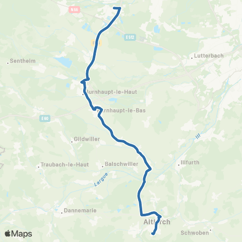 Fluo 68 Altkirch / Cernay map