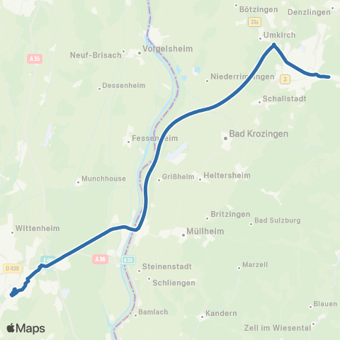 Fluo 68 Mulhouse / Freiburg Im Breisgau map