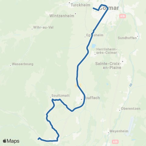 Fluo 68 Guebwiller / Colmar map