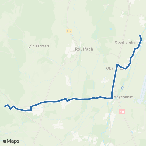 Fluo 68 Oberhergheim / Guebwiller map