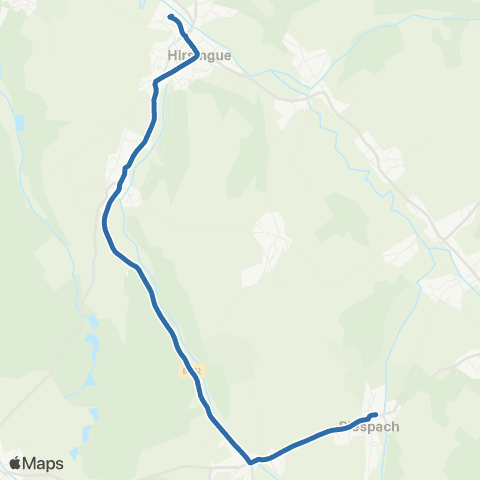 Fluo 68 Riespach / Hirsingue map