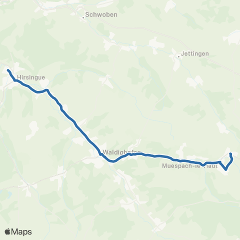 Fluo 68 Muespach / Hirsingue map