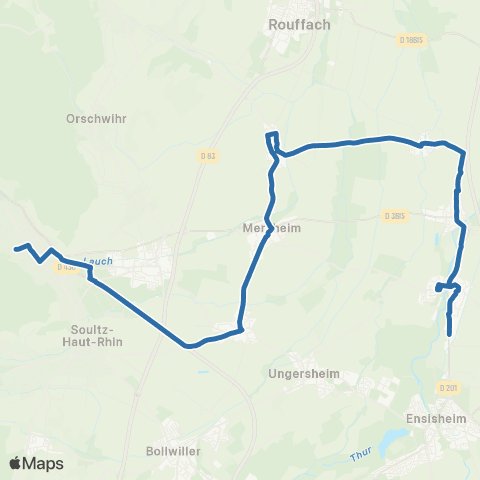 Fluo 68 Munwiller / Reguisheim / Guebwiller map