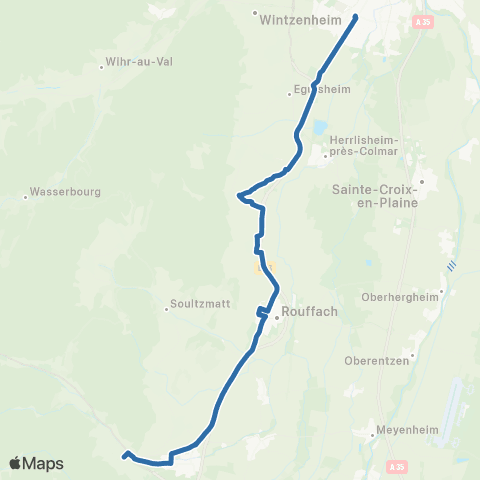 Fluo 68 Colmar / Rouffach / Guebwiller map