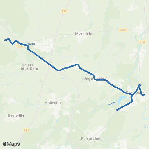 Fluo 68 Ensisheim / Ungersheim / Guebwiller map