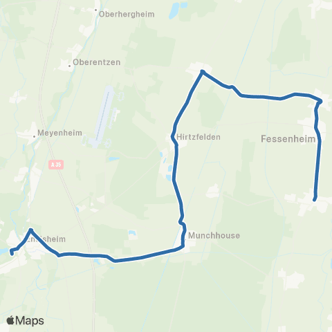 Fluo 68 Blodelsheim / Ensisheim map