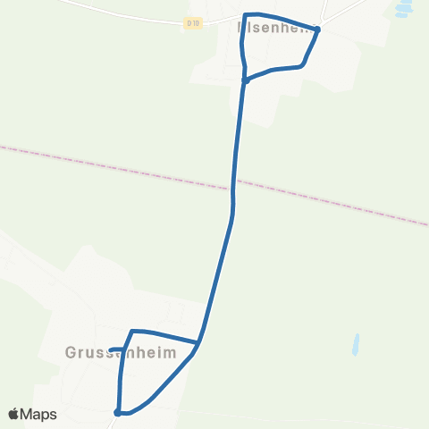 Fluo 68 Grussenheim / Elsenheim map