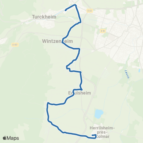 Fluo 68 Voegtlinshoffen / Ingersheim map