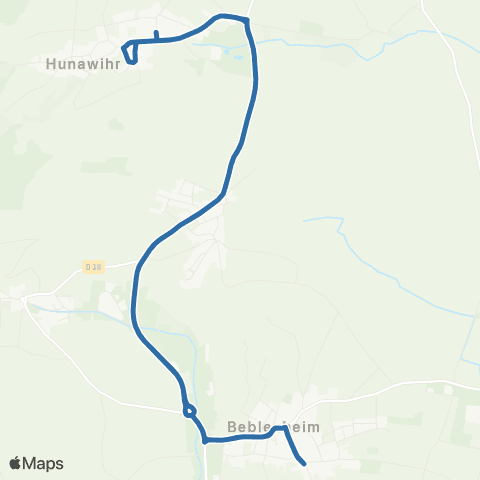 Fluo 68 Beblenheim / Hunawihr map