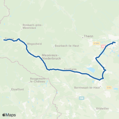 Fluo 68 Sewen / Cernay map