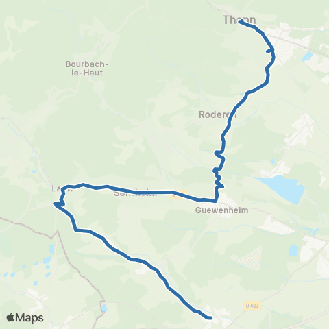 Fluo 68 Le Haut Soultzbach / Lauw / Thann map