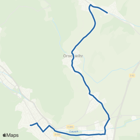 Fluo 68 Westhalten / Orschwihr / Guebwiller map