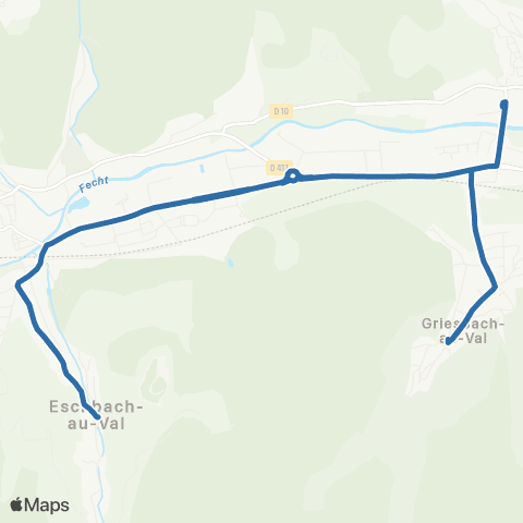 Fluo 68 Gunsbach / Eschbach-au-Val map