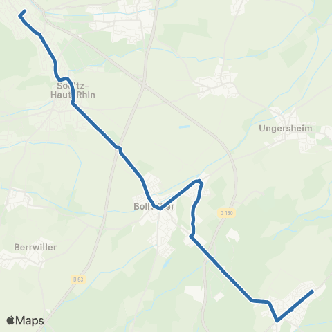 Fluo 68 Mulhouse / Feldkirch / Guebwiller map