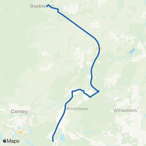 Fluo 68 Wittelsheim / Guebwiller map