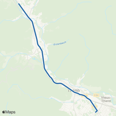 Fluo 68 Willer-sur-Thur / Thann map