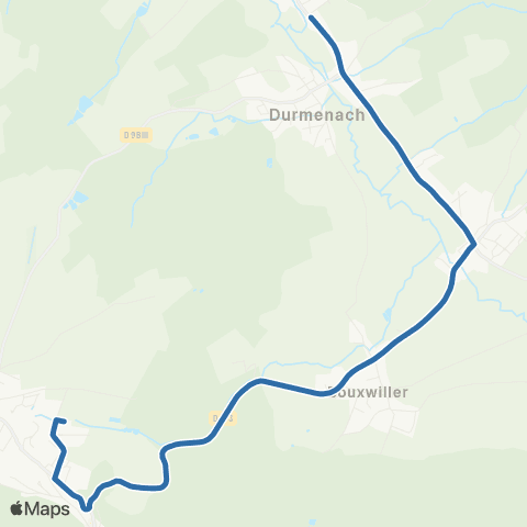 Fluo 68 Durmenach / Ferrette map