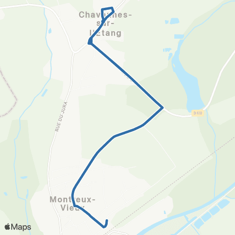 Fluo 68 Montreux-Vieux / Chavannes-sur-l-Étang map