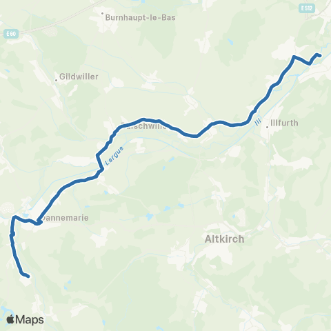 Fluo 68 Altenach / Zillisheim map