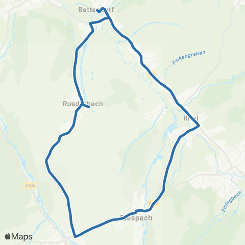 Fluo 68 Bettendorf / Illtal / Ruederbach map