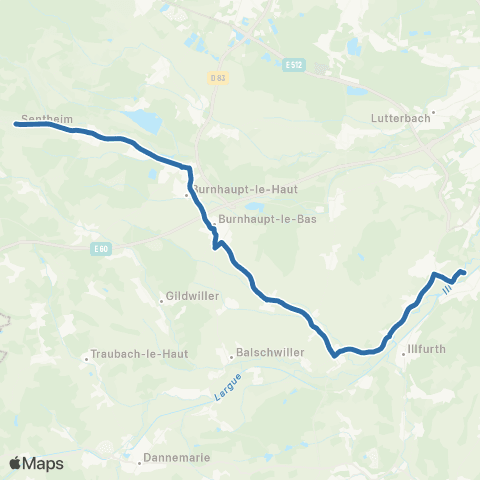 Fluo 68 Sentheim / Zillisheim map