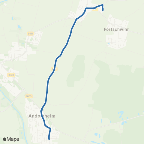 Fluo 68 Andolsheim / Fortschwihr map