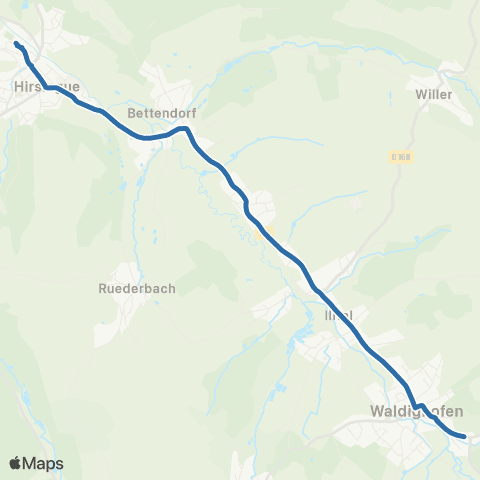 Fluo 68 Waldighofen / Hirsingue map
