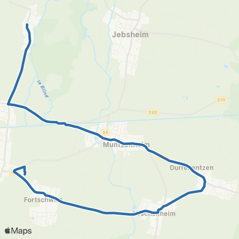 Fluo 68 Porte Ried / Durrenentzen / Fortschwihr map