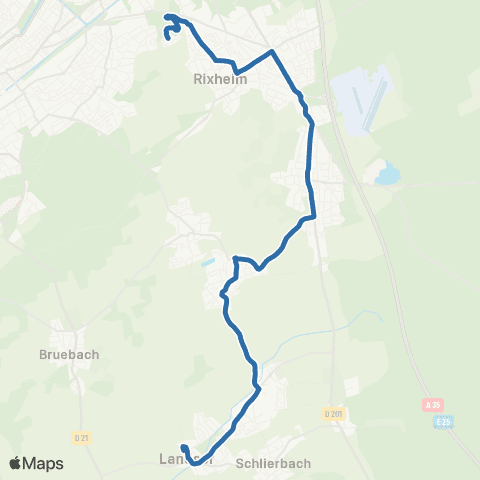 Fluo 68 Rixheim / Landser map