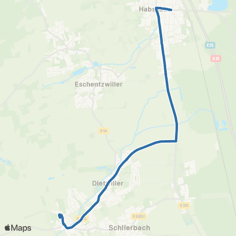 Fluo 68 Habsheim / Landser map
