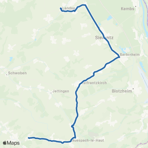 Fluo 68 Steinsoultz / Landser map