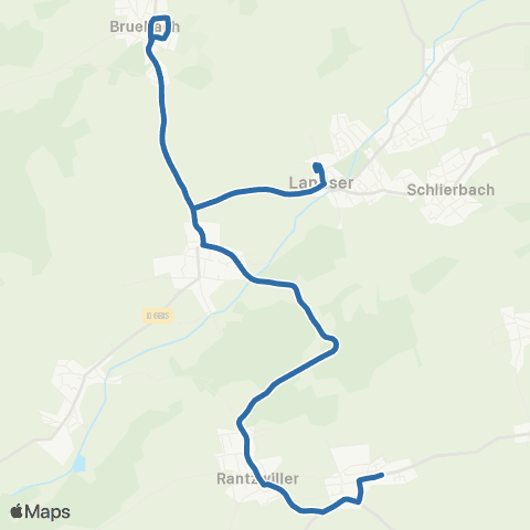 Fluo 68 Koetzingue / Landser map