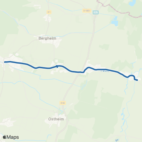 Fluo 68 Illhaeusern / Guemar / Ribeauville map