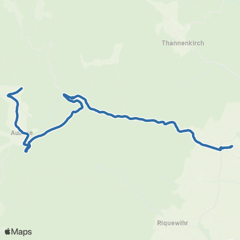 Fluo 68 Aubure / Ribeauville map