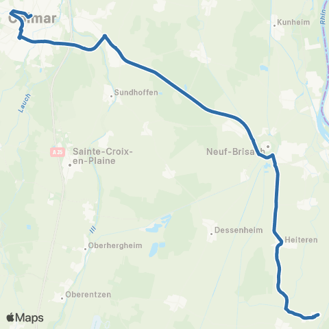 Fluo 68 Nambsheim / Obersaasheim / Colmar map