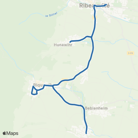 Fluo 68 Mittelwihr / Zellenberg / Ribeauville map