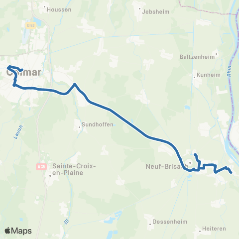 Fluo 68 Vogelgrun / Volgelsheim / Colmar map