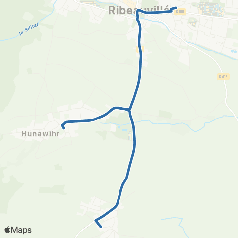 Fluo 68 Hunawihr / Ribeauville map