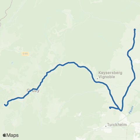 Fluo 68 Katzenthal / Ribeauville map