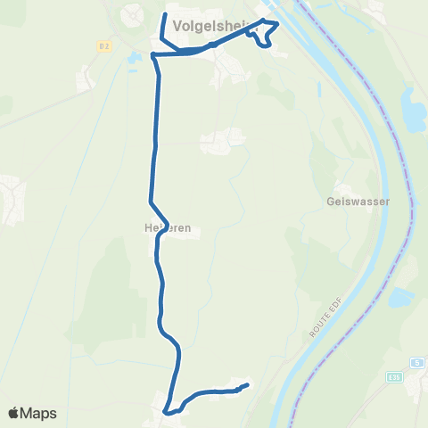 Fluo 68 Algolsheim / Voglegrun / Volgelsheim map