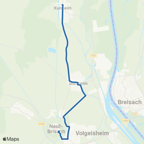 Fluo 68 Kunheim / Biesheim / Volgelsheim map
