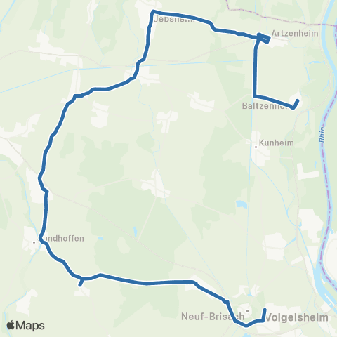 Fluo 68 Andolsheim / Appenwihr / Volgelsheim map