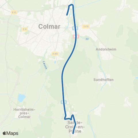 Fluo 68 Ste-Croix-en-Plaine / Colmar map