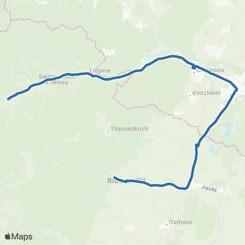 Fluo 68 Ste-Marie-Mines / Selestat / Ribeauville map